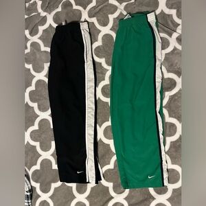 Nike Kids' Black and Green Joggers
